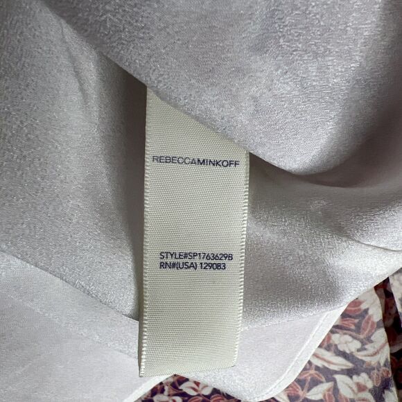 Women’s XS Dress Rebecca Minkoff Mini Pebble Floral Smocked Drop-Waist Knee High - Picture 11 of 12